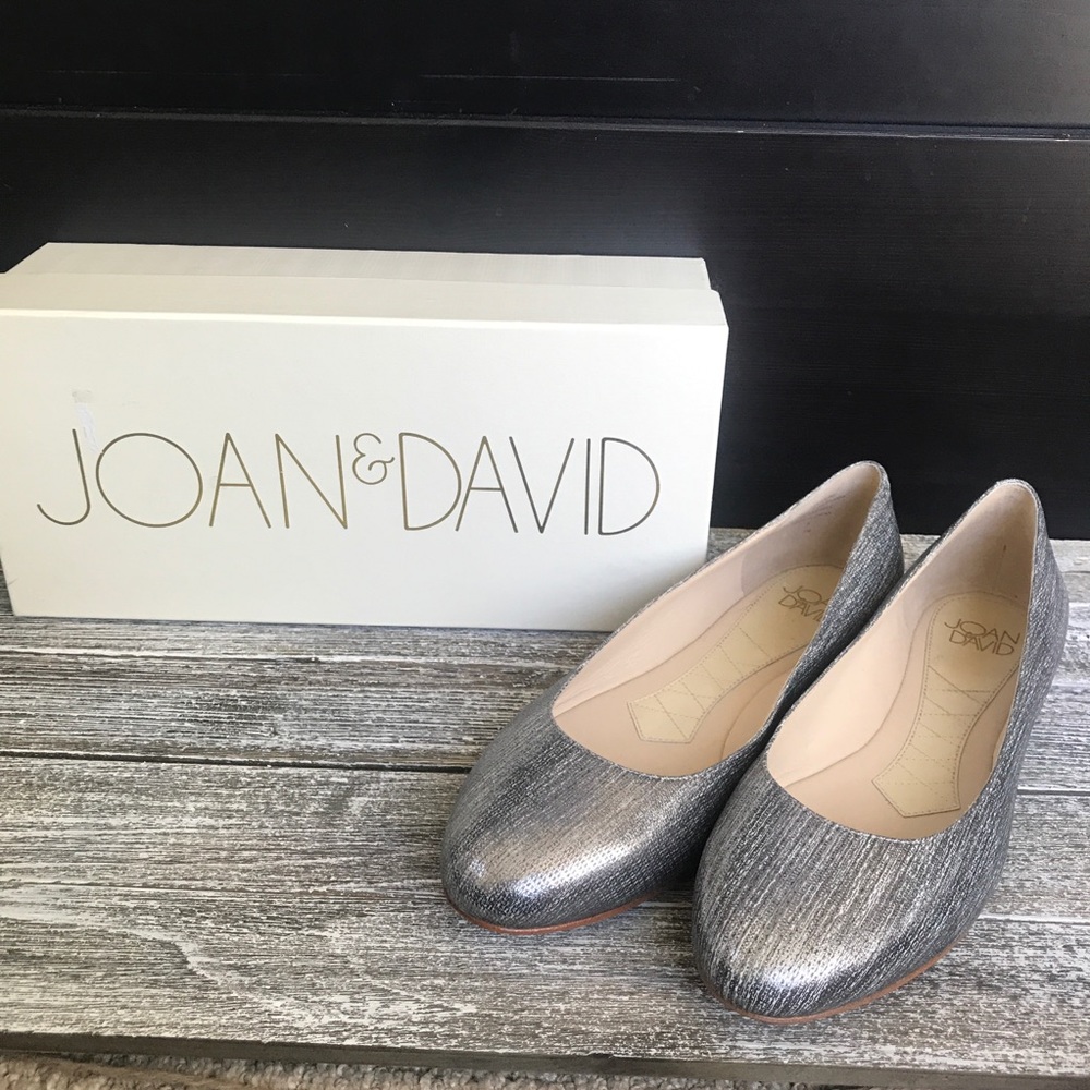 ⭐️ NWT Joan and David Silver Flats